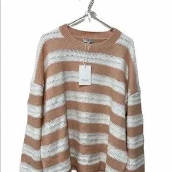 FRNCH Paris Nadiege Striped Boxy Sweater Size S/M New with Tags - Picture 5 of 8